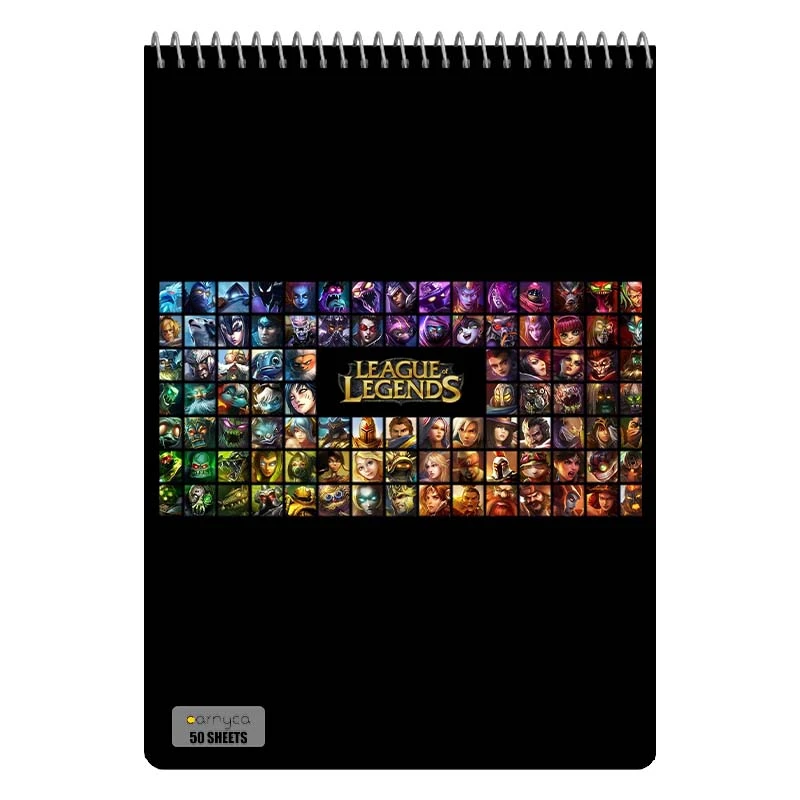 دفتر نقاشی 50 برگ سیمی کارنیکا طرح لیگ افسانه ها League of Legends کد 33740