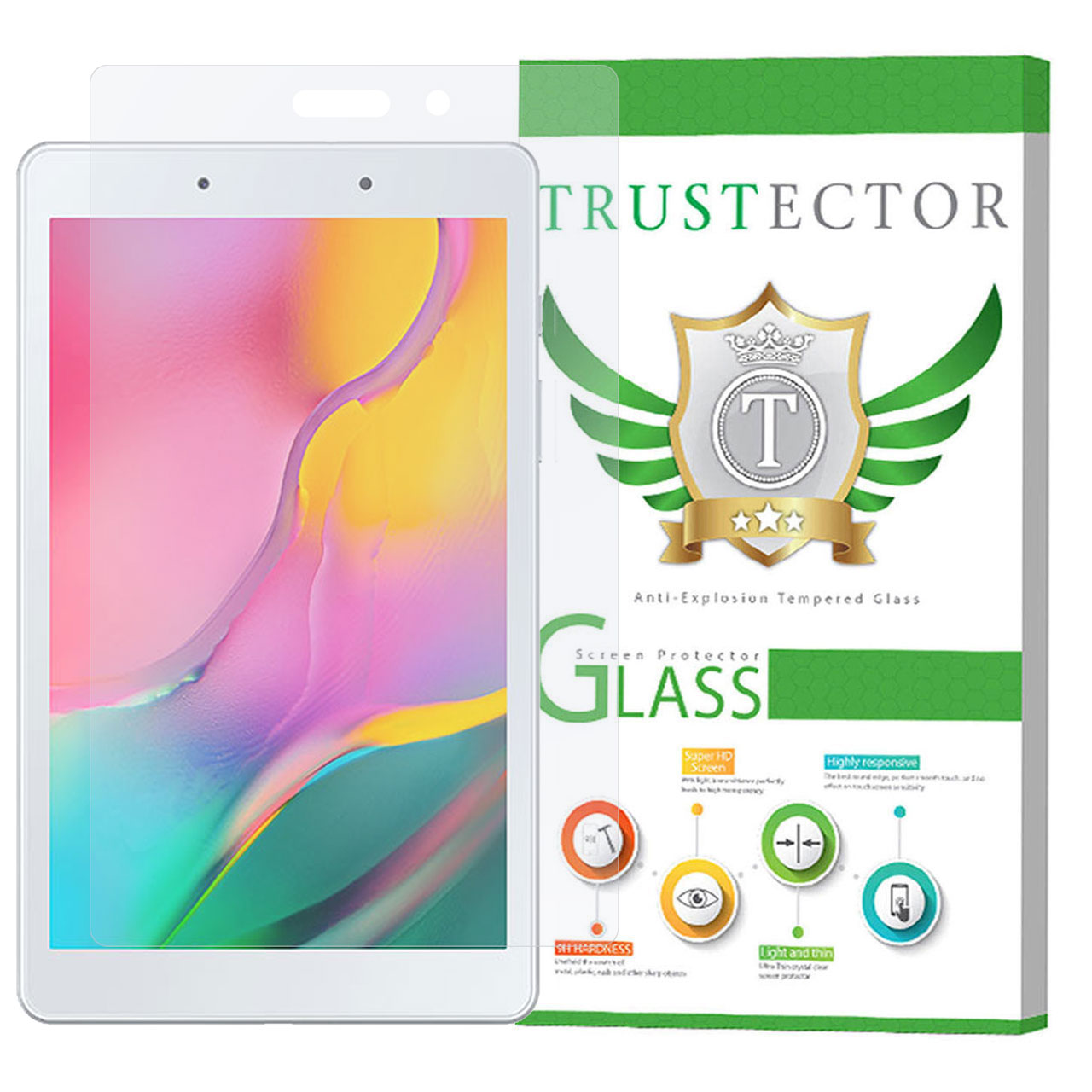 محافظ صفحه نمایش تراستکتور مدل TS1TA-Glass مناسب برای تبلت سامسونگ Galaxy Tab A 8.0 2019 T290 / T295