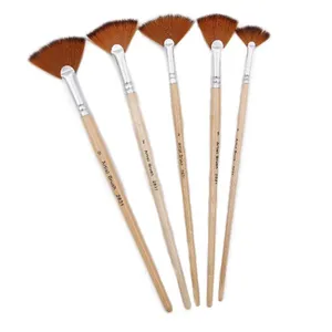 قلم مو بادبزنی مدل Artist Brushes مجموعه 5 عددی