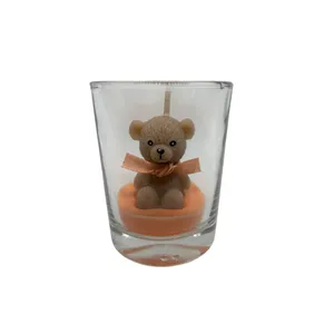 شمع لیوانی مدل فانتزی طرح Teddy 13