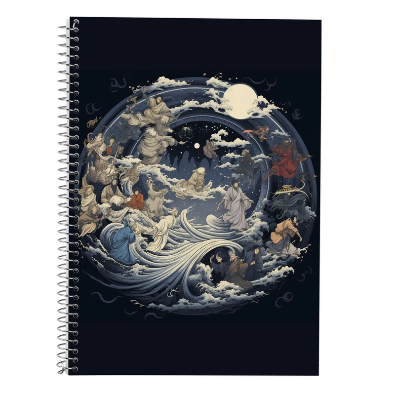 دفتر زبان 50 برگ مدوپد مدل دوخط طرح Vindland Saga کد DF3280