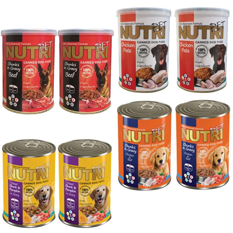 کنسرو غذای سگ نوتری پت مدل Pack 2 وزن 3400 گرم مجموعه 8 عددی