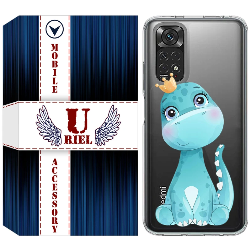 کاور یوریل مدل Clear کد 60 طرح دایناسور مناسب برای گوشی موبایل شیائومی Redmi Note 11 4G / Redmi Note 11S