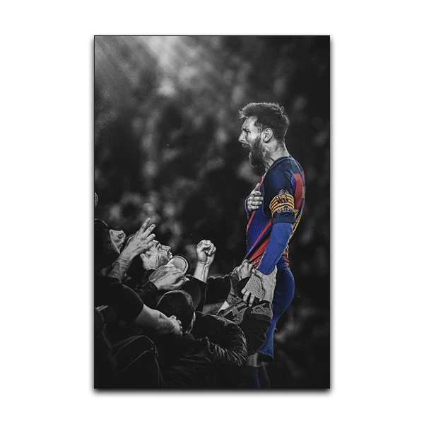 تابلو شاسی گوفی مدل لیونل مسی بازیکن فوتبال تیم بارسلونا Messi Barcelona Football کد BW51