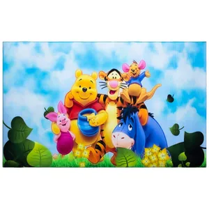 فرش ماشینی جانگل طرح پو مدل winnie