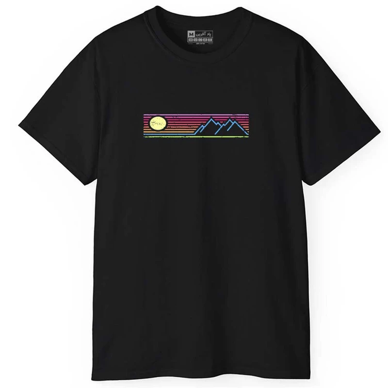 تی شرت آستین کوتاه مردانه پاد آفرین مدل اسپرت طرح طبیعت کد 037