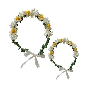 تاج مو دخترانه مدل بابونه و گلریز به همراه دستبند