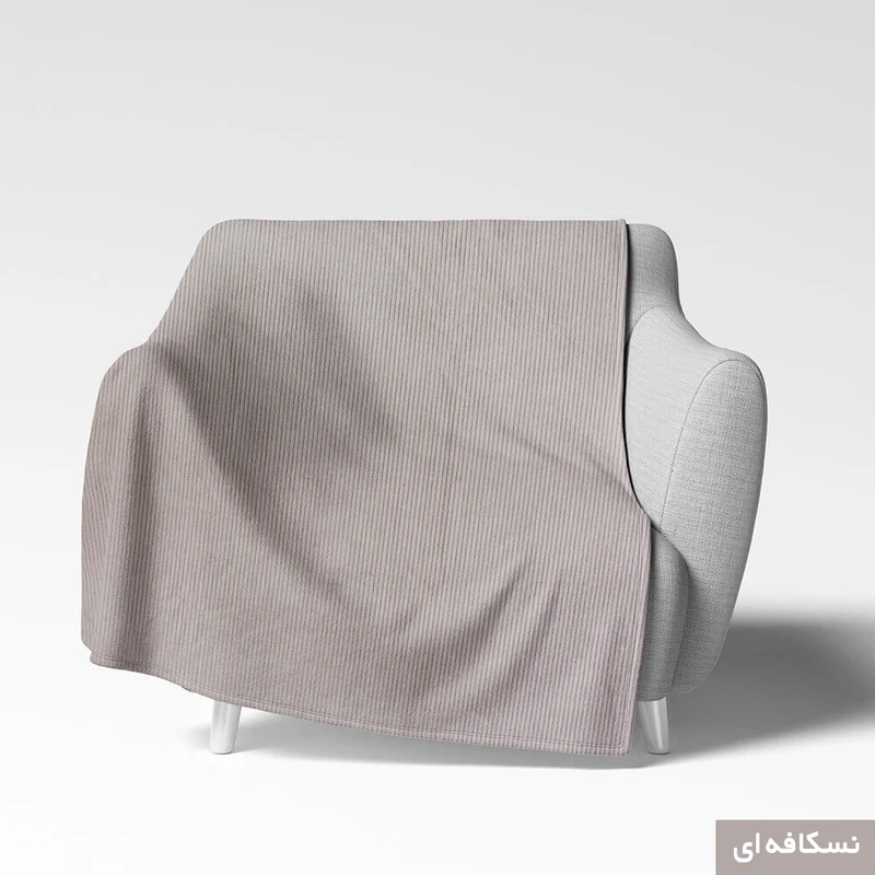 عکس شماره 5 : شال مبل شاران هوم مدل مخملی طرح راه راه سایز 170×170 سانتی متر