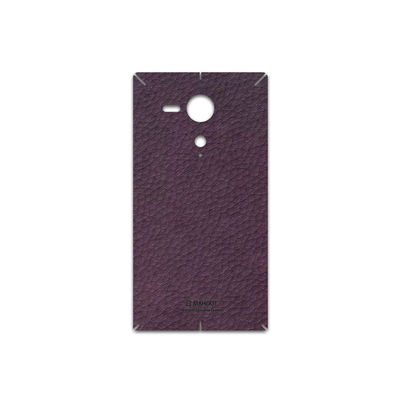 برچسب پوششی ماهوت مدل Purple-Leather مناسب برای گوشی موبایل سونی Xperia SP