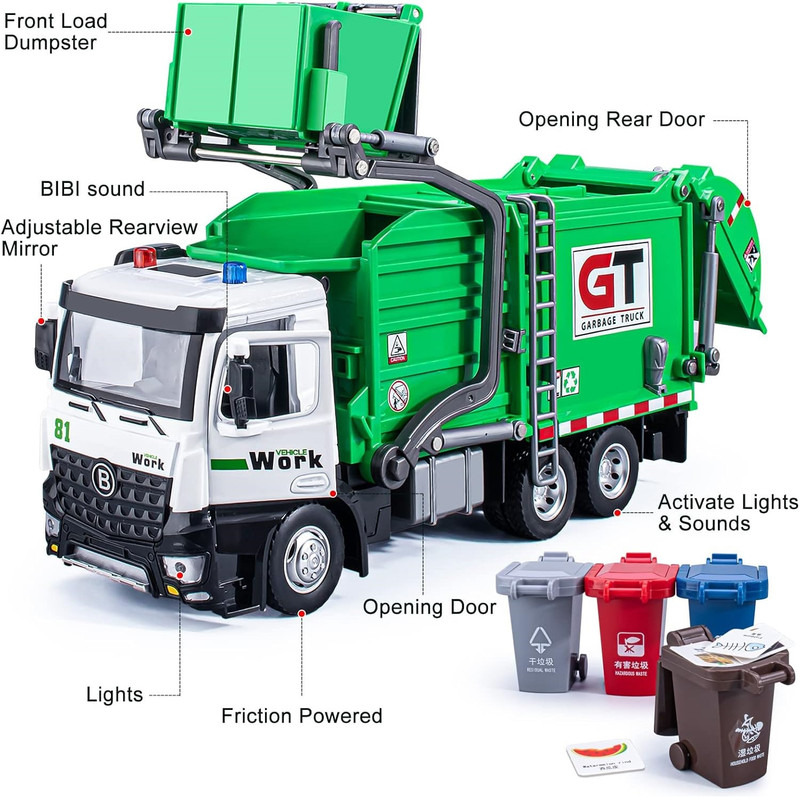 ماشین بازی مدل کامیون حمل زباله