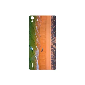 MAHOOT Beach and Green Sea Cover Sticker for Huawei Ascend P7