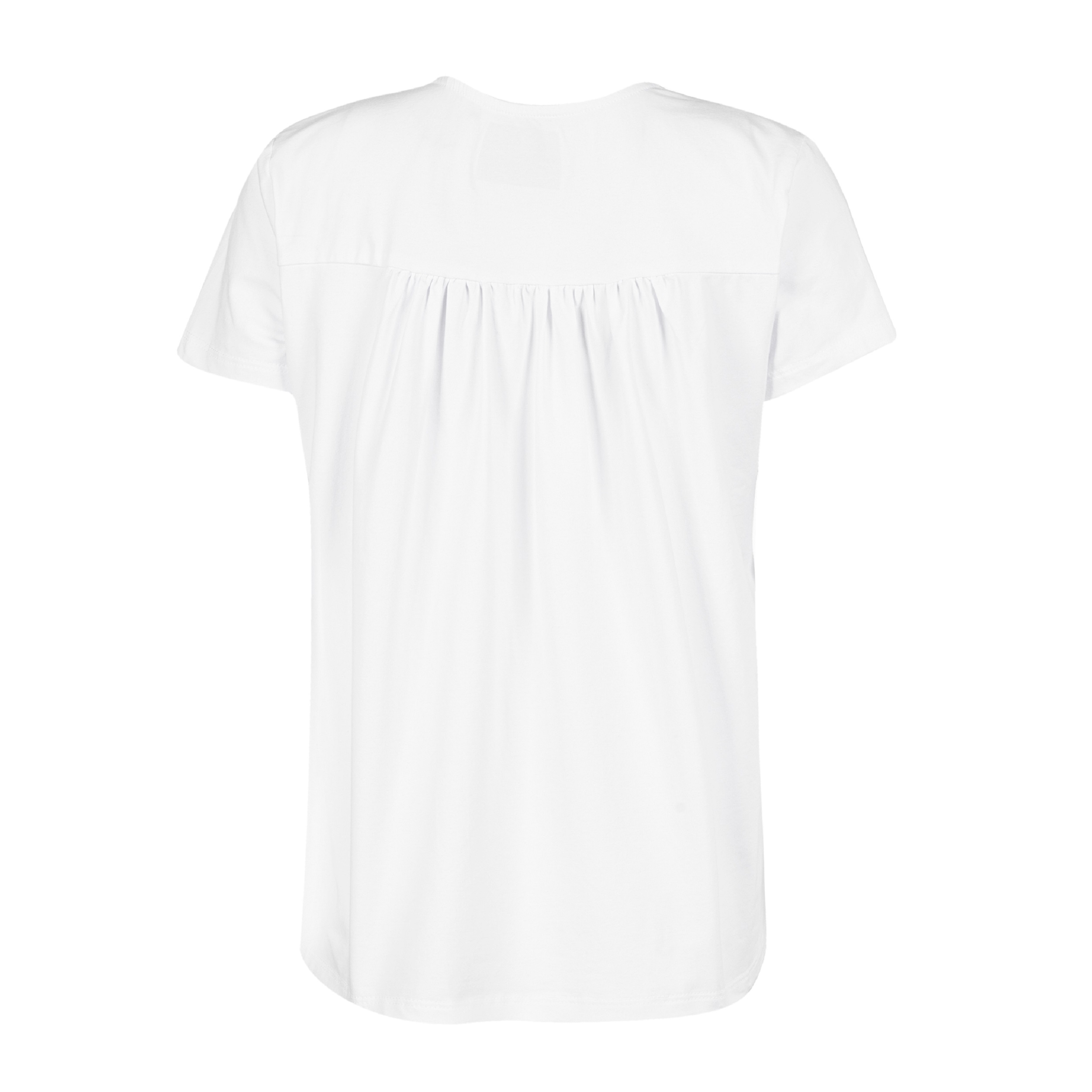 تی شرت آستین کوتاه زنانه جوتی جینز مدل یقه گرد کد 1551316 رنگ سفید -  - 2