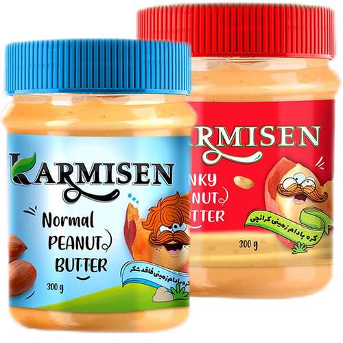 کره بادام زمینی رژیمی بدون شكر و كرانچي کارمیسن - 300 گرم