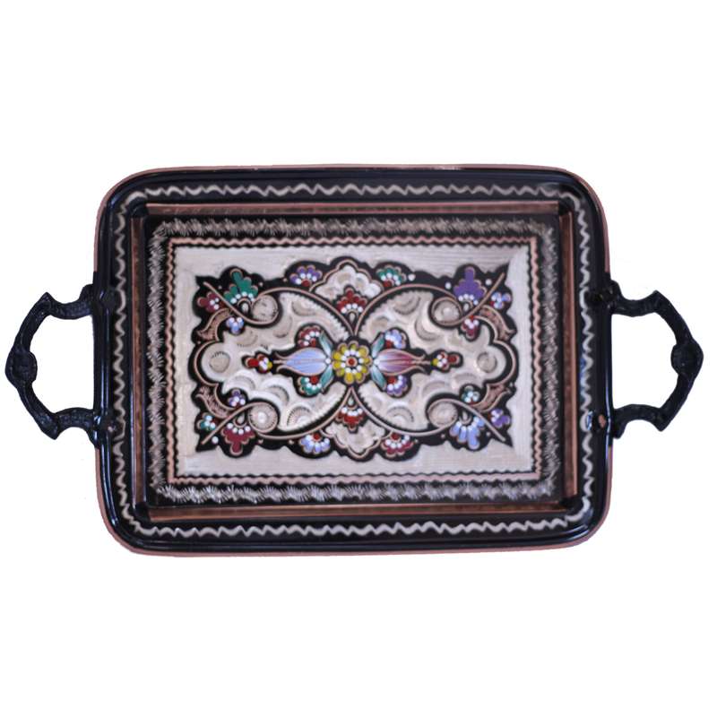 سینی میناکاری مسی مدل2 نفره کد 032