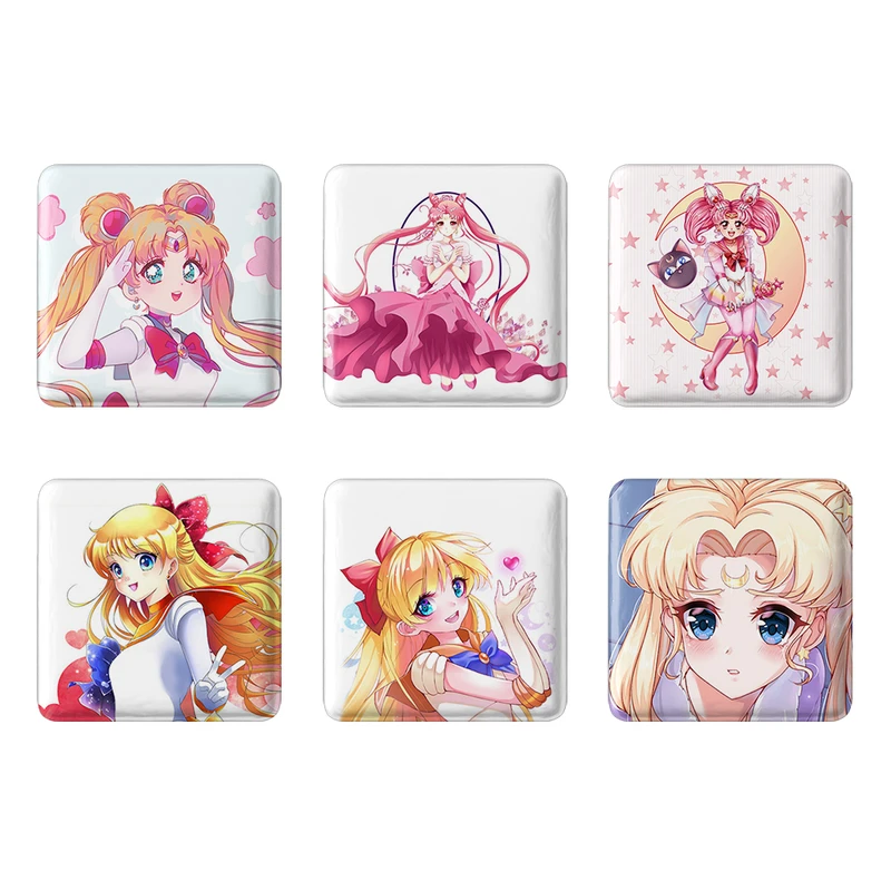 مگنت خندالو طرح انیمه سیلور مون Sailor Moon کد 954B مجموعه 6 عددی