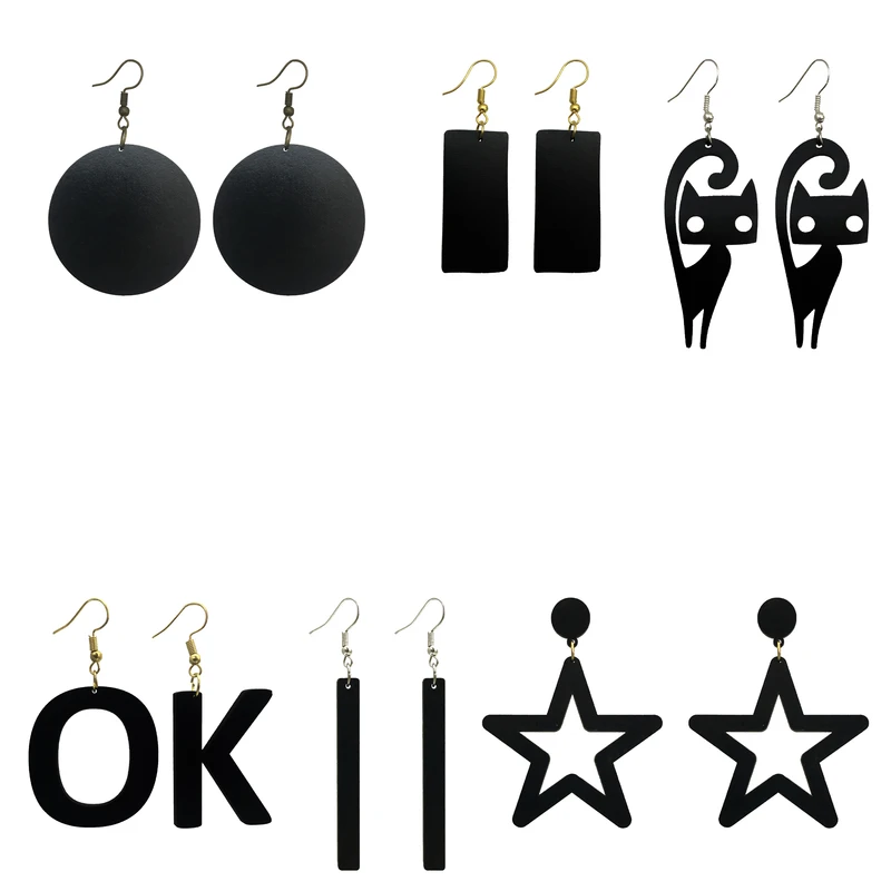 گوشواره زنانه هانستو مدل E6-288 مجموعه 6 عددي