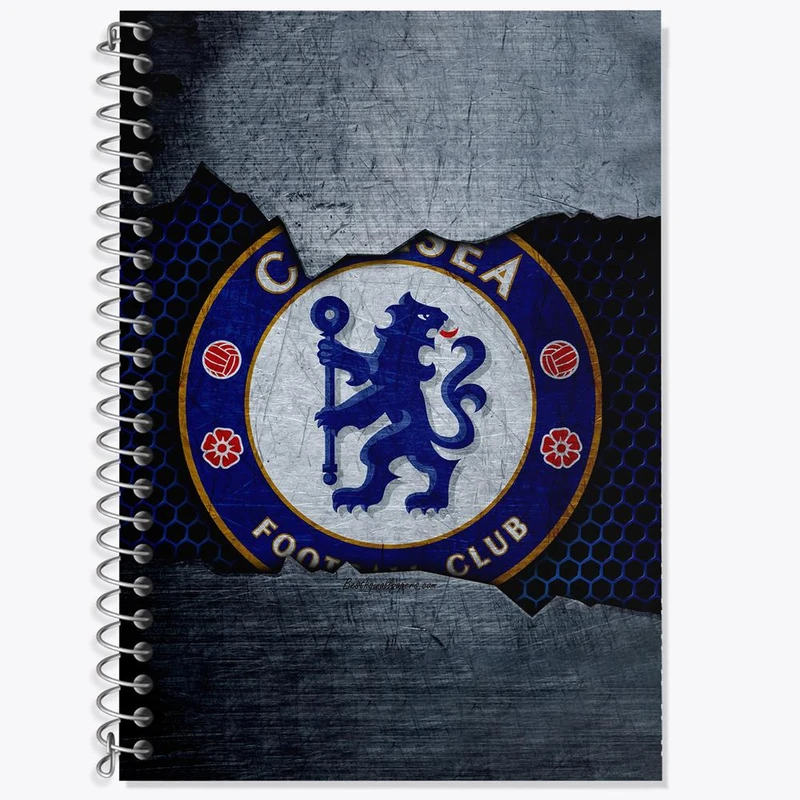 دفتر زبان 50 برگ خندالو مدل سه خط طرح باشگاه چلسی کد 26539