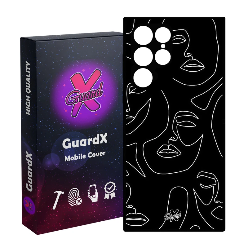 کاور گارد ایکس طرح Girl مدل Glass10392 مناسب برای گوشی موبایل سامسونگ Galaxy S23 Ultra