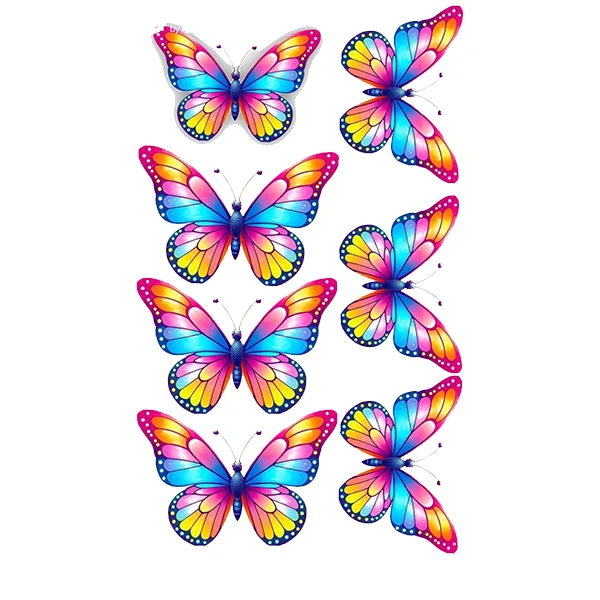 استیکر پارچه و لباس پاد آفرین طرح پروانه کد 1818