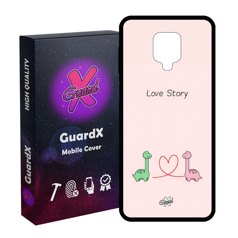 کاور گارد ایکس طرح Love مدل Glass10654 مناسب برای گوشی موبایل شیائومی Redmi Note9 Pro/Note 9 Pro Max/Redmi Note 9S/MI Poco M2 Pro