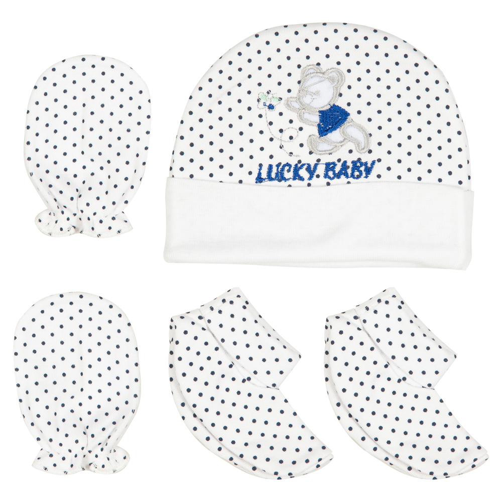  ست 3 تکه لباس نوزادی لاکی بی بی مدل 5014