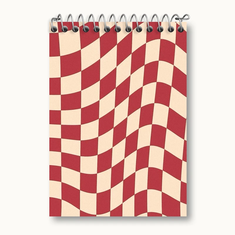 دفتر یادداشت 50 برگ خندالو طرح چهارخونه قرمز کد N2773