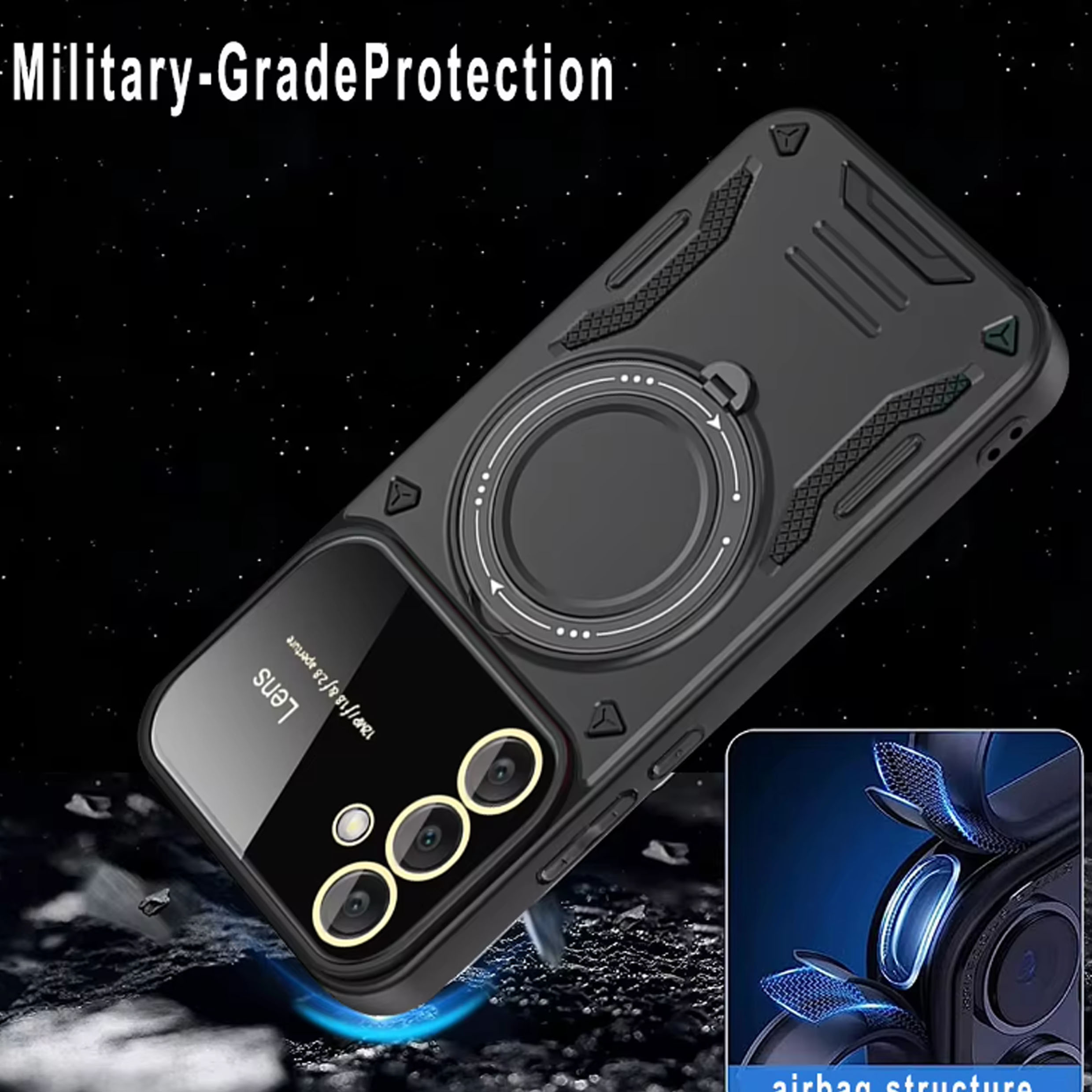 کاور اسپارتان مدل Hybrid Armor Strap مناسب برای گوشی موبایل سامسونگ Galaxy A35 5G / A35 به همراه بندآویز