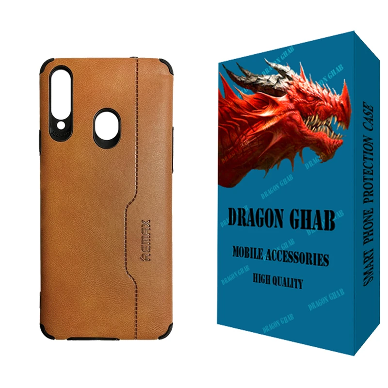 کاور دراگون قاب مدل چرم مناسب برای گوشی موبایل سامسونگ Galaxy A20s