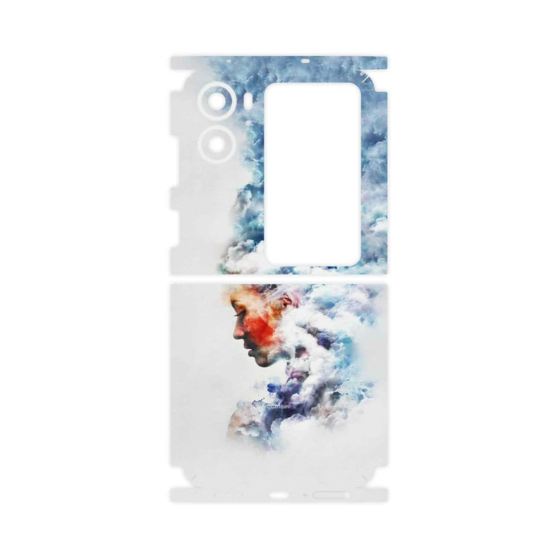 برچسب پوششی ماهوت مدل Women and the Cloud Digital Art-FullSkin مناسب برای گوشی موبایل اپو Find N2 Flip