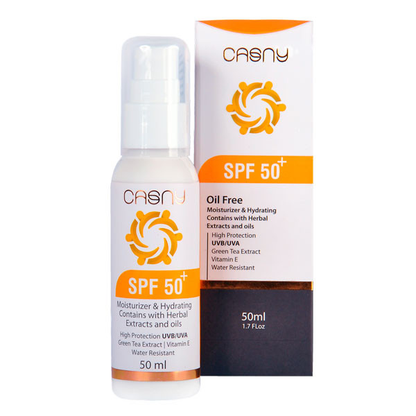 کرم ضد آفتاب بدون رنگ کاسنی SPF 50 مدل ویتامین e مناسب انواع پوست حجم 50 میلی لیتر
