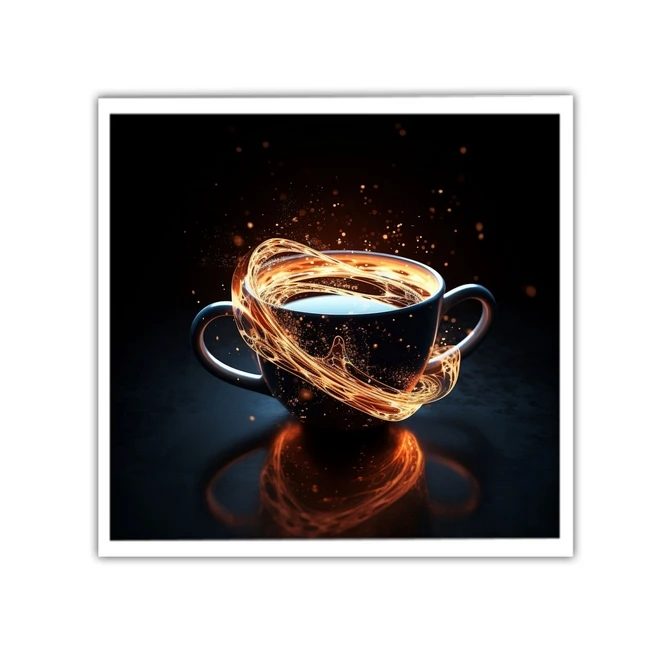 تابلو نوری بکلیت طرح کافی شاپ قهوه مدل لایت باکس W-MID-20076