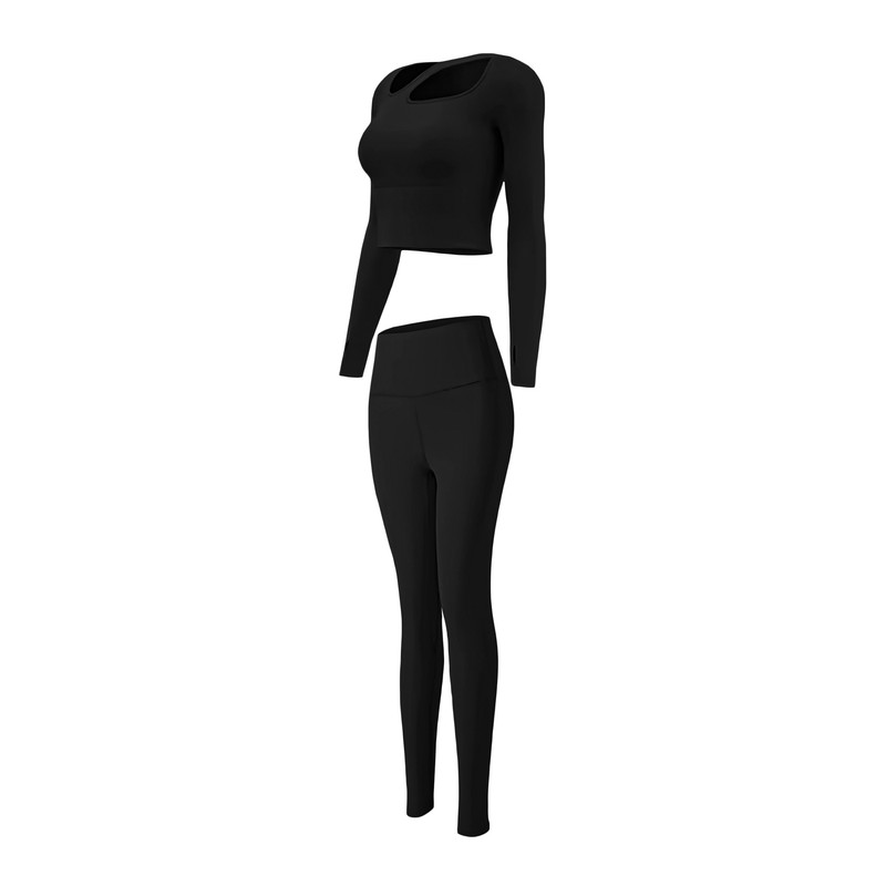 ست نیم تنه و لگینگ ورزشی زنانه مدل M5073