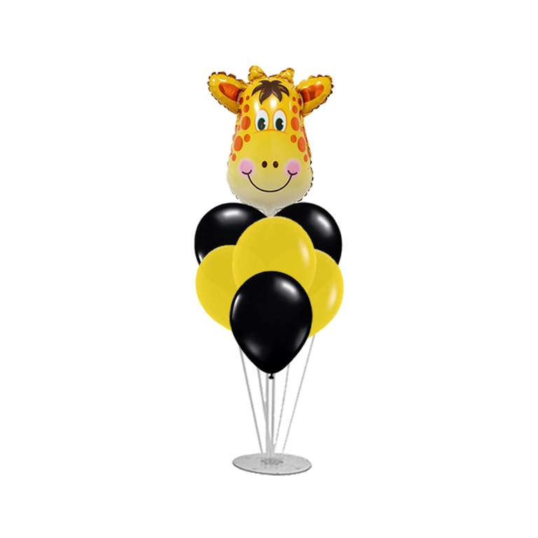 بادکنک سورتک مدل زرافه مجموعه 8 عددی به همراه استند بادکنک