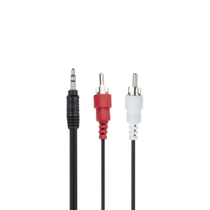 کابل تبدیل 1 به 2 جک 3.5 میلی متری به RCA مدل GE طول 1.9 متر