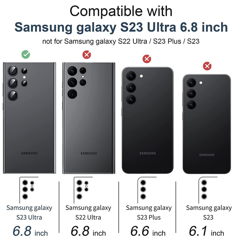 محافظ لنز دوربین گوف مدل Ring Metal مناسب برای گوشی موبایل سامسونگ Galaxy S23 Ultra