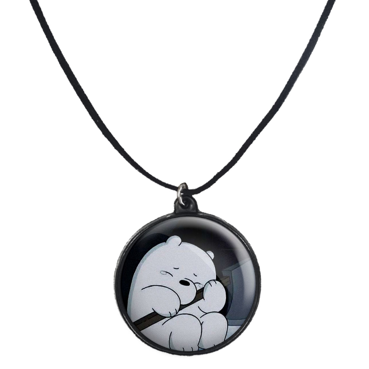 گردنبند پرمانه طرح خرس‌های کله‌فندقی کد pmb.10169 مدل دو طرفه