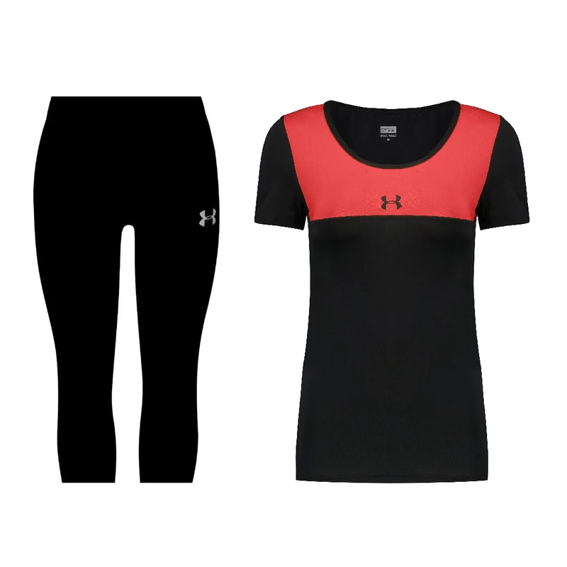 ست تی شرت و شلوارک ورزشی زنانه مدل 3101-710102