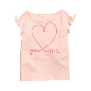 تی شرت آستین کوتاه دخترانه اچ اند ام مدل 2560