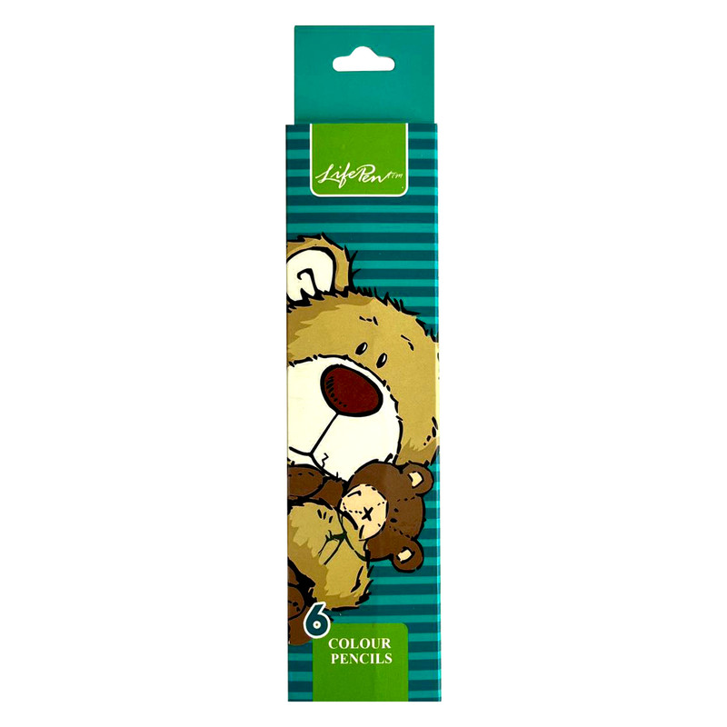 مداد رنگی 6 رنگ تی تی ام مدل خرس