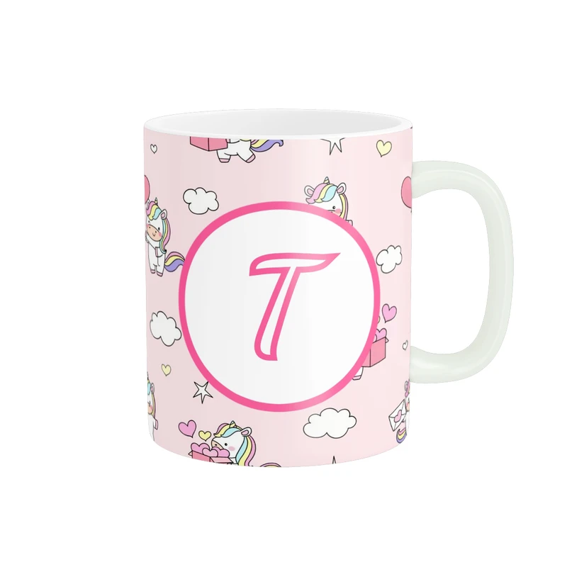 ماگ پاد آفرین مدل اسم شخصی فانتزی طرح اول اسم حرف T کد p11294