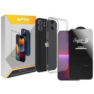 Sprig SuperD-Clear model cover suitable for Apple iPhone 12 with screen protector