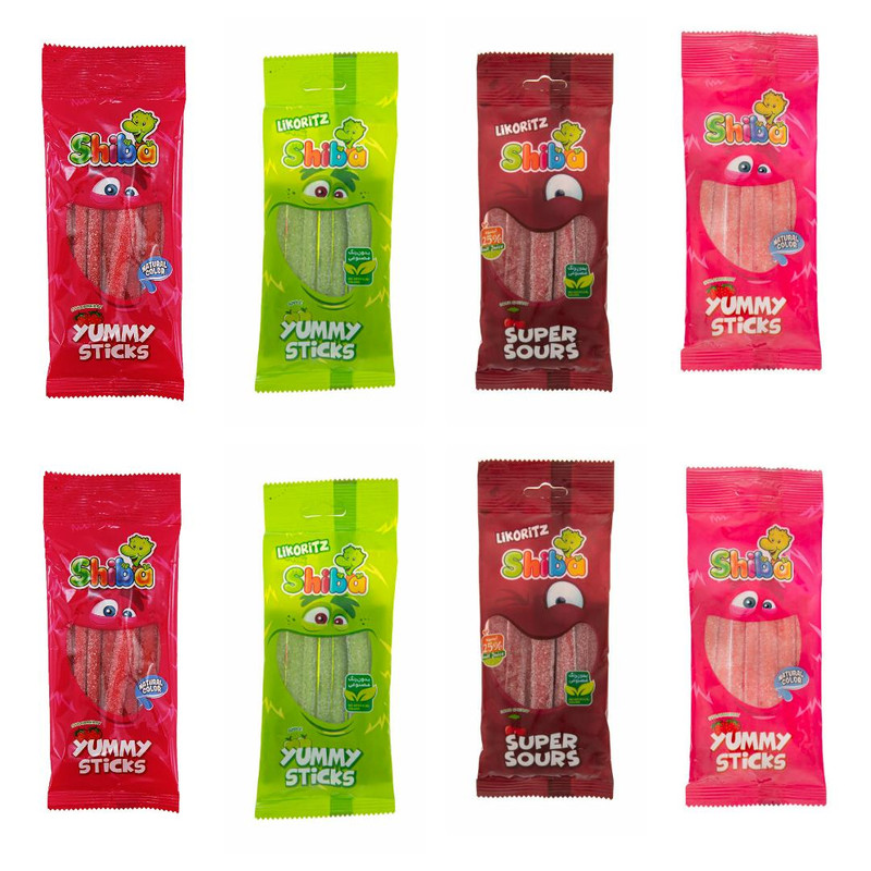 پاستیل لیکوریتز میکس شیبا - 100 گرم مجموعه 8 عددی