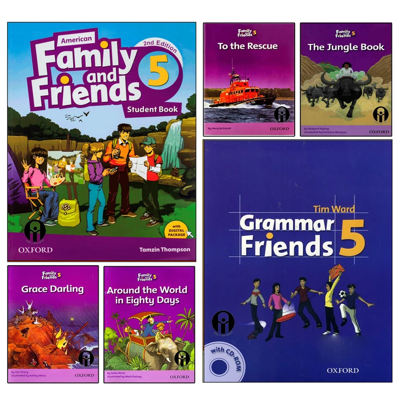 کتاب Family and Friends 5 اثر جمعی از نویسندگان انتشارات الوندپویان شش جلدی