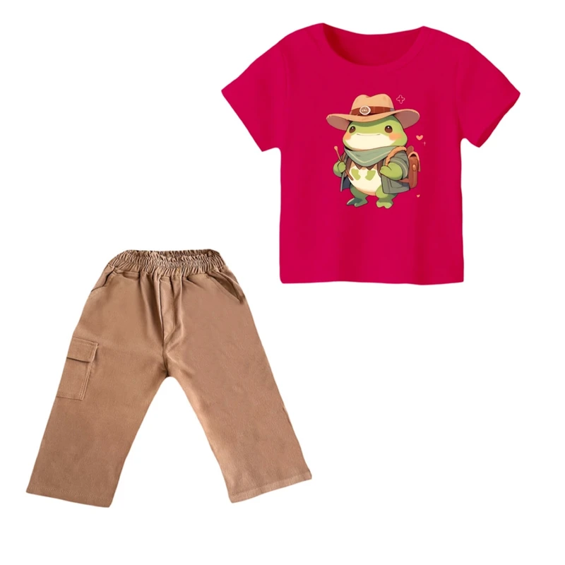 ست تی شرت و شلوارک پسرانه مدل غورباقه کد ۶