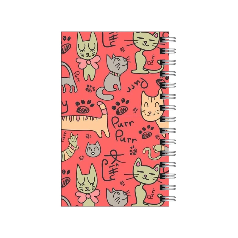 دفترچه یادداشت مدل to do list طرح پترن گربه گلبهی کد 0746380