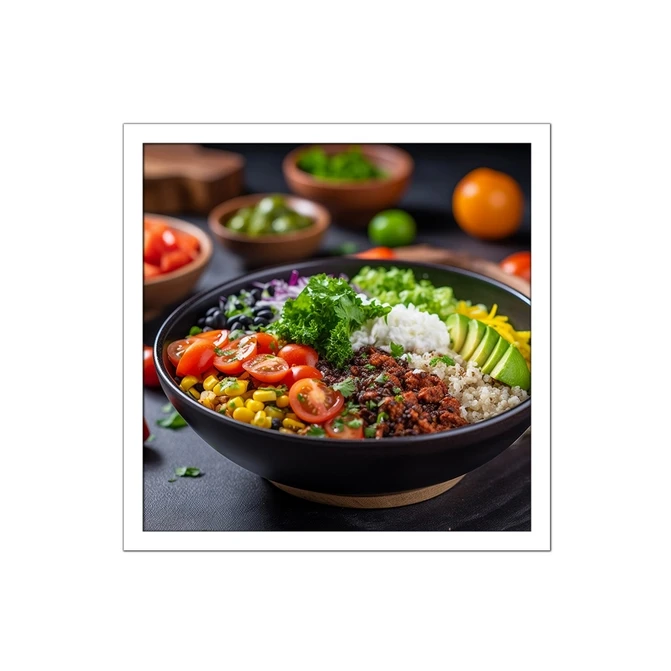 تابلو نوری بکلیت طرح رستوران سالاد رژیمی مدل W-MID-15986