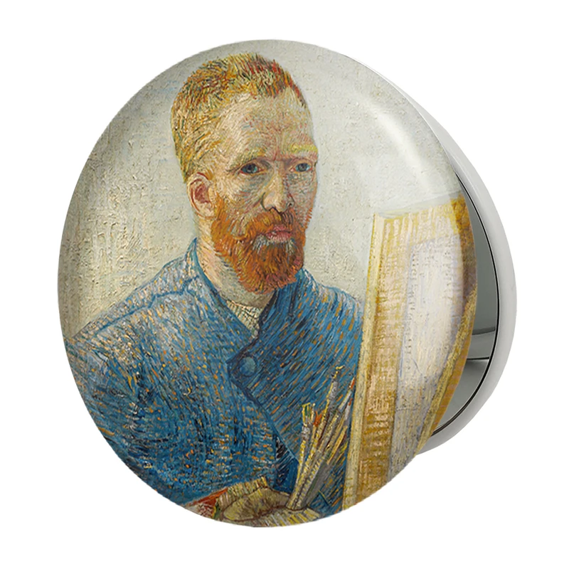 آینه جیبی خندالو طرح سلف پرتره ونسان ونگوگ (Van Gogh) مدل تاشو کد 36809