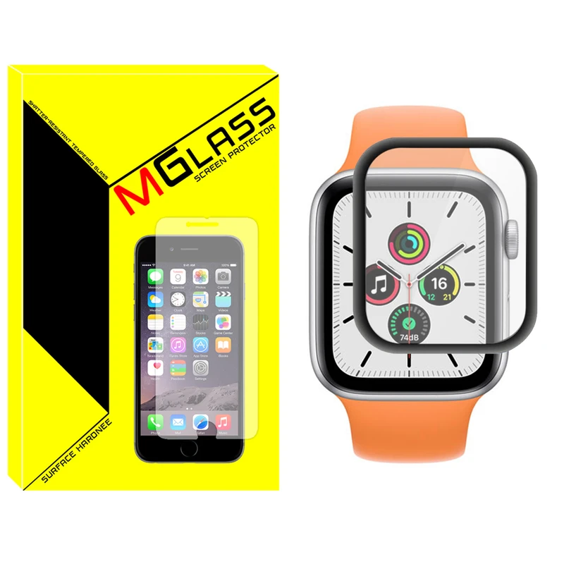 محافظ صفحه نمایش نانو ام‌گلس مدل GLS_Pmma مناسب برای اپل واچ 40 میلی متری سری SE 3