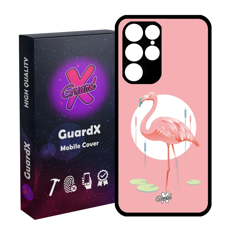 کاور گارد ایکس طرح Flamingo مدل Glass10084 مناسب برای گوشی موبایل سامسونگ Galaxy S22 Ultra