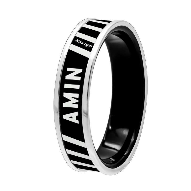 انگشتر ناکسیگو مدل شب تاب طرح امین کد RB15905 انگشتر ناکسیگو مدل شب تاب طرح امین کد RB15905